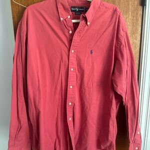 Ralph Lauren Red Casual Button Down Shirt